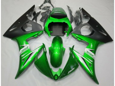 2003-2005 Gloss Green & White Yamaha R6 Motorcycle Fairings Canada