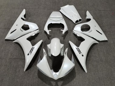 2003-2005 Pearl White Yamaha R6 Motorcycle Fairings Canada