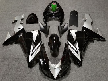 2006-2007 Black and Silver Kawasaki ZX10R Motorcycle Fairings Canada