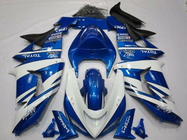 2006-2007 Blue White Ninja Kawasaki ZX10R Motorcycle Fairings Canada