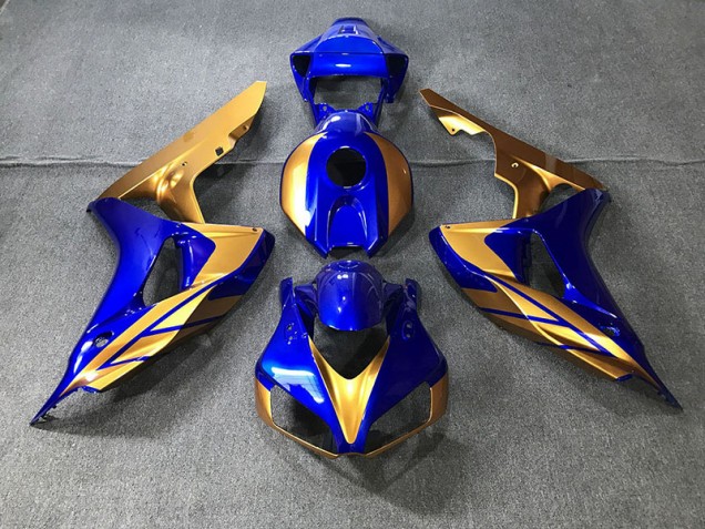 2006-2007 Blue and Gold Honda CBR1000RR Motorcycle Fairings Canada