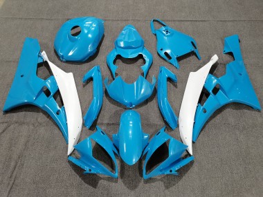 2006-2007 Blue and White with Pearl Yamaha R6 Motorcycle Fairings Canada