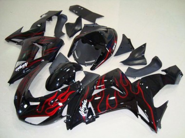 2006-2007 Flame Red Kawasaki ZX10R Motorcycle Fairings Canada