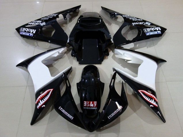 2006-2007 Gloss Black & logos Yamaha R6 Motorcycle Fairings Canada