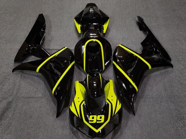 2006-2007 Gloss Black and Bright Yellow Honda CBR1000RR Motorcycle Fairings Canada