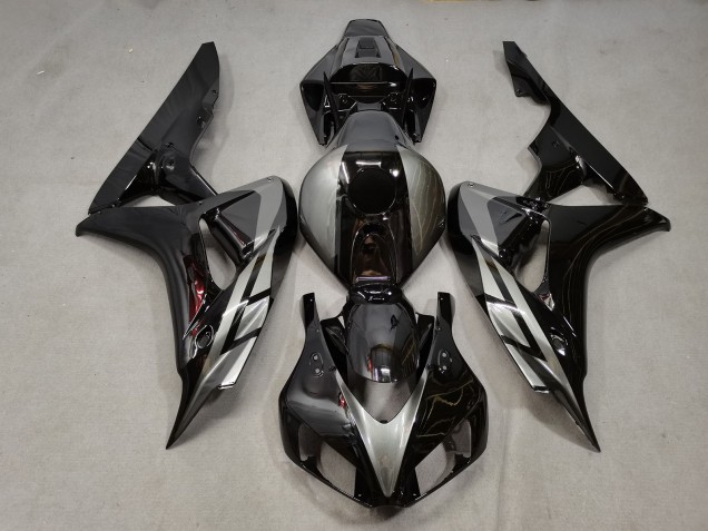 2006-2007 Gloss Black w grey Honda CBR1000RR Motorcycle Fairings Canada