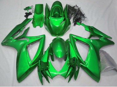 2006-2007 Gloss Green Plain Suzuki GSXR 600-750 Motorcycle Fairings Canada