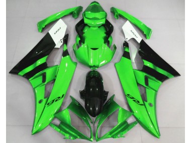 2006-2007 Gloss Green and Black Yamaha R6 Motorcycle Fairings Canada