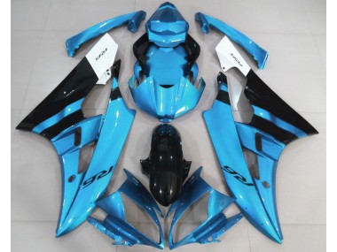 2006-2007 Gloss Light Blue and Black Yamaha R6 Motorcycle Fairings Canada