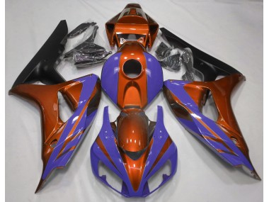 2006-2007 Gloss Orange and Dark Blue Honda CBR1000RR Motorcycle Fairings Canada