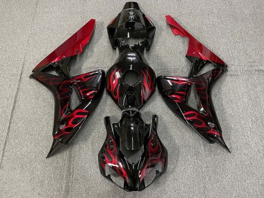 2006-2007 Gloss Red Flame Honda CBR1000RR Motorcycle Fairings Canada