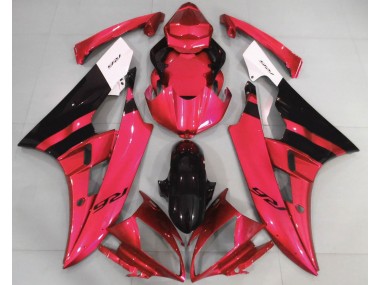 2006-2007 Gloss Red and Black Yamaha R6 Motorcycle Fairings Canada