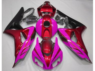 2006-2007 Gloss Red and Pink Honda CBR1000RR Motorcycle Fairings Canada