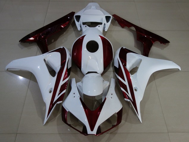 2006-2007 Gloss White and Deep Red Honda CBR1000RR Motorcycle Fairings Canada