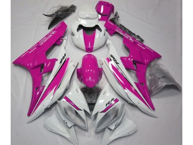 2006-2007 Gloss White and Pink Yamaha R6 Motorcycle Fairings Canada