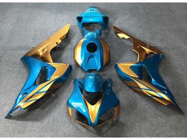 2006-2007 Light Blue & Gold Honda CBR1000RR Motorcycle Fairings Canada