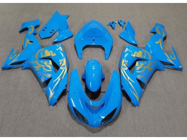 2006-2007 Light Blue & Gold Kawasaki ZX10R Motorcycle Fairings Canada