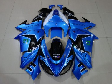 2006-2007 Liquid Blue & Logos Kawasaki ZX10R Motorcycle Fairings Canada