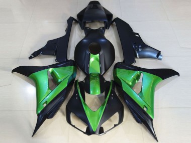 2006-2007 Matte Black & Green Honda CBR1000RR Motorcycle Fairings Canada