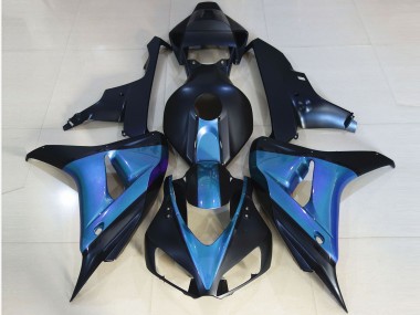 2006-2007 Matte Black & Light Blue Honda CBR1000RR Motorcycle Fairings Canada