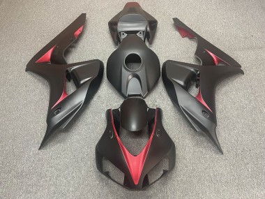 2006-2007 Matte Black and Red Honda CBR1000RR Motorcycle Fairings Canada