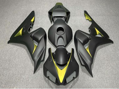 2006-2007 Matte Black and Yellow Honda CBR1000RR Motorcycle Fairings Canada