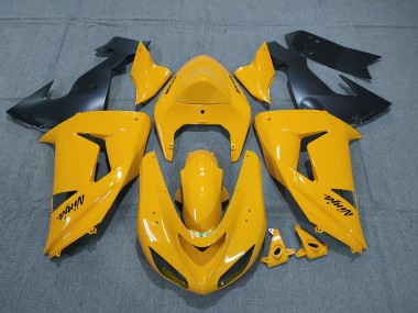 2006-2007 Pearl Yellow Kawasaki ZX10R Motorcycle Fairings Canada