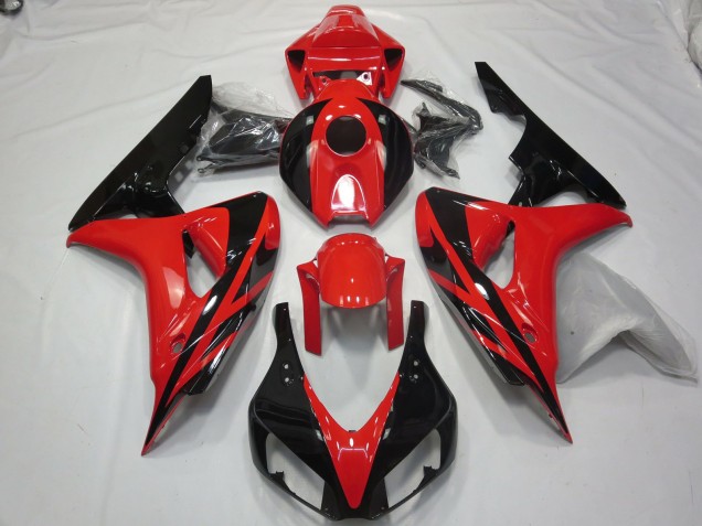 2006-2007 Red Black OEM Style No Decals Honda CBR1000RR Motorcycle Fairings Canada