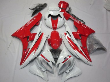 2006-2007 Red White Style Design Yamaha R6 Motorcycle Fairings Canada