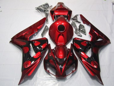 2006-2007 Red and Black Candy Honda CBR1000RR Motorcycle Fairings Canada