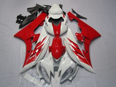 2006-2007 Red and White Style Yamaha R6 Motorcycle Fairings Canada