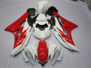 2006-2007 Red and White Yamaha R6 Motorcycle Fairings Canada