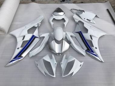 2006-2007 Silver and Blue Yamaha R6 Motorcycle Fairings Canada