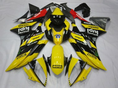 2006-2007 Yellow Motul Yamaha R6 Motorcycle Fairings Canada