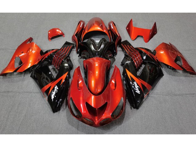 2006-2011 Burnt Orange Black Kawasaki ZX14R Motorcycle Fairings Canada