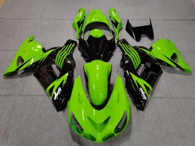 2006-2011 Lime Green and Black Kawasaki ZX14R Motorcycle Fairings Canada