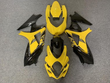 2007-2008 Black and Yellow Suzuki GSXR 1000 Motorcycle Fairings Canada