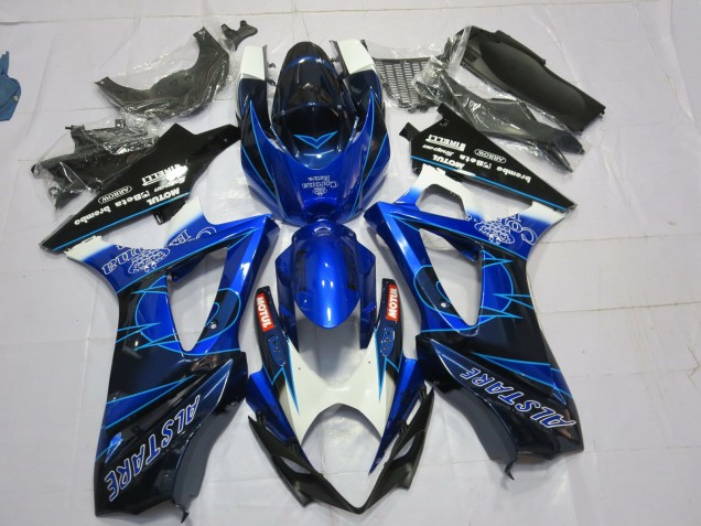 2007-2008 Blue and Black Corona Suzuki GSXR 1000 Motorcycle Fairings Canada