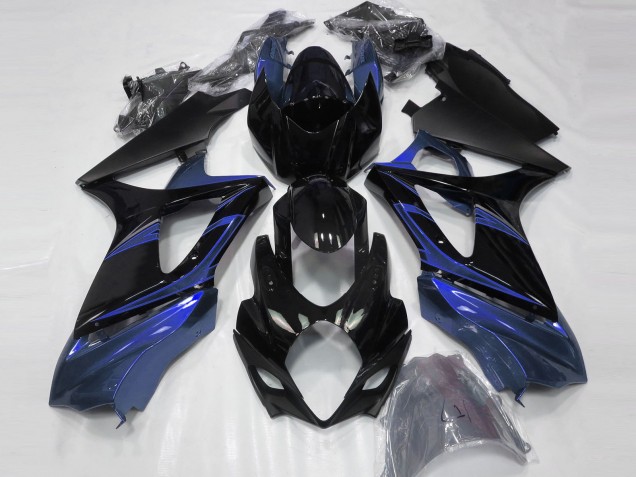 2007-2008 Blue and Gloss Black Suzuki GSXR 1000 Motorcycle Fairings Canada