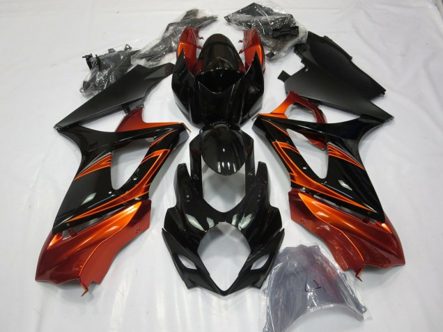 2007-2008 Burnt Orange and Black Suzuki GSXR 1000 Motorcycle Fairings Canada