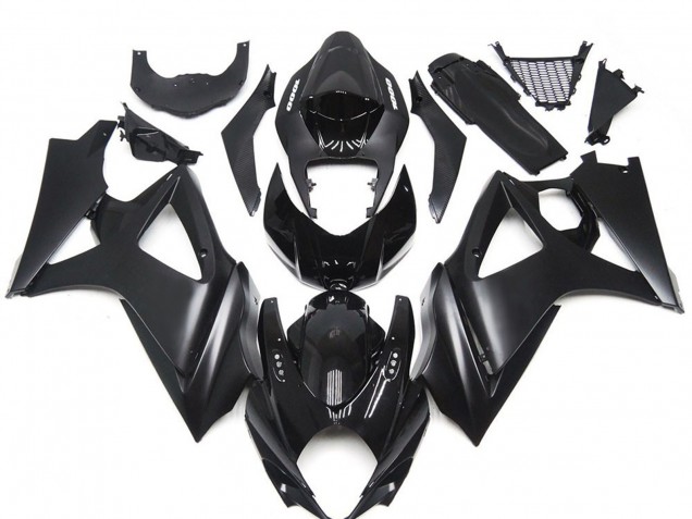 2007-2008 Custom Matte Black Slick Suzuki GSXR 1000 Motorcycle Fairings Canada