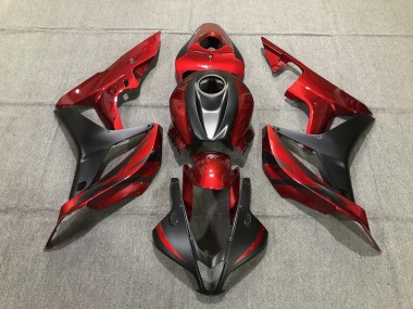 2007-2008 Deep Red and Matte Black Honda CBR600RR Motorcycle Fairings Canada