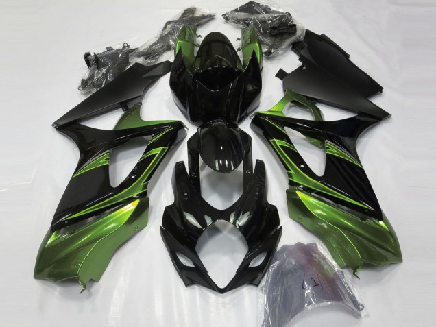 2007-2008 Electric Green and Gloss Black Suzuki GSXR 1000 Motorcycle Fairings Canada