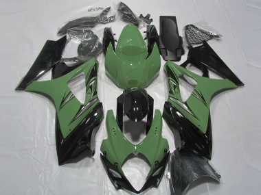 2007-2008 Forest Green and Black Suzuki GSXR 1000 Motorcycle Fairings Canada