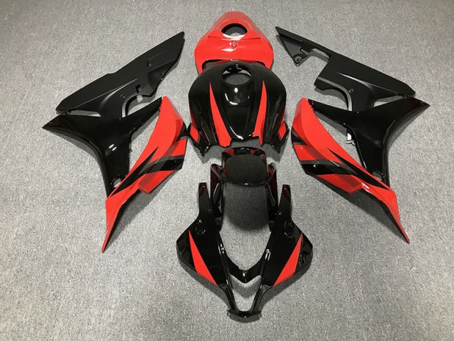 2007-2008 Gloss Black & Red Honda CBR600RR Motorcycle Fairings Canada