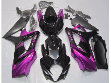 2007-2008 Gloss Black and Pink Suzuki GSXR 1000 Motorcycle Fairings Canada