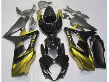 2007-2008 Gloss Black and Yellow Suzuki GSXR 1000 Motorcycle Fairings Canada