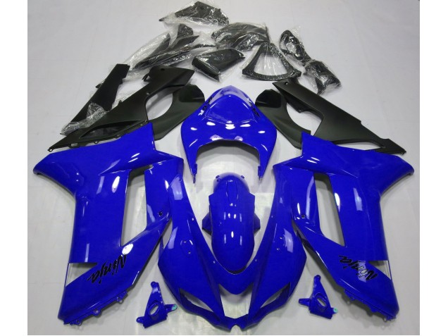 2007-2008 Gloss Blue Kawasaki ZX6R Motorcycle Fairings Canada