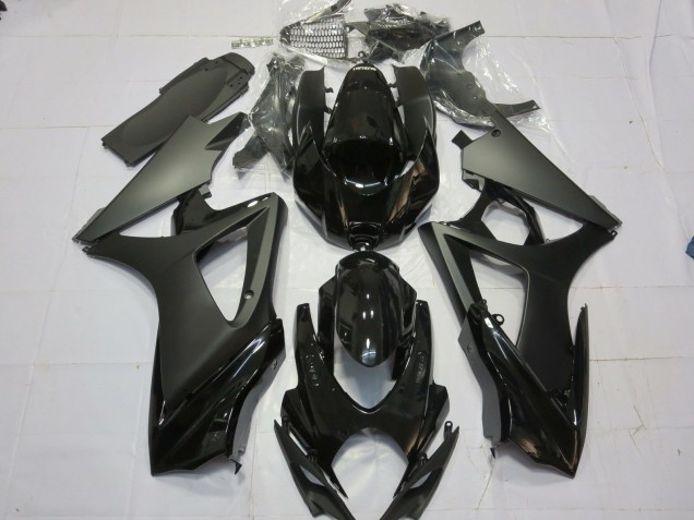 2007-2008 Matte Black Gloss Black Suzuki GSXR 1000 Motorcycle Fairings Canada