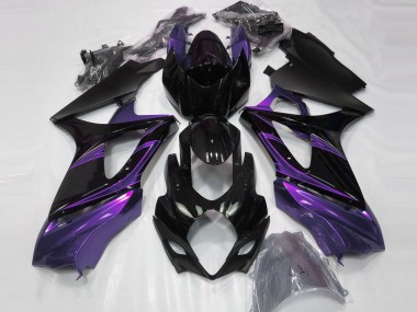 2007-2008 Mood Purple and Gloss Black Suzuki GSXR 1000 Motorcycle Fairings Canada